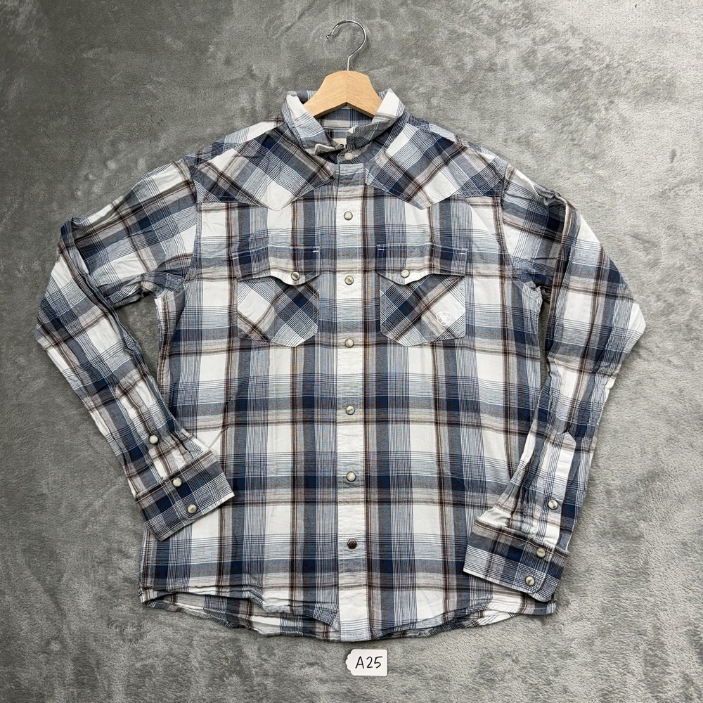 Ariat Men's Snap Haston Retro Fit Long Sleeve Shirt Size Medium